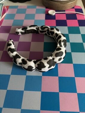 Black & White Cow Padded Headband